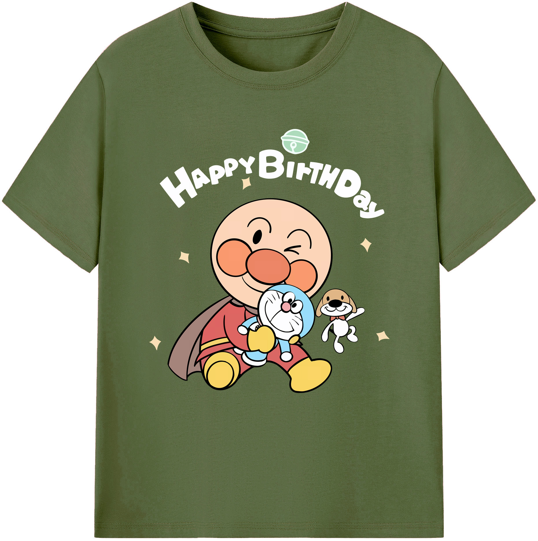 （画像用） アンパンマン Anpanman 綿100％半袖Tシャツ（フロントプリント）
